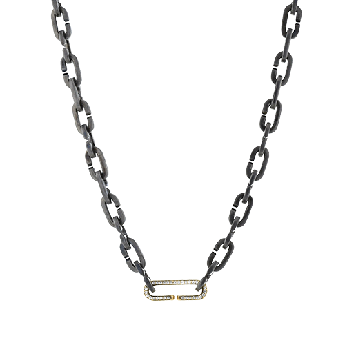 Mens black sale titanium necklace