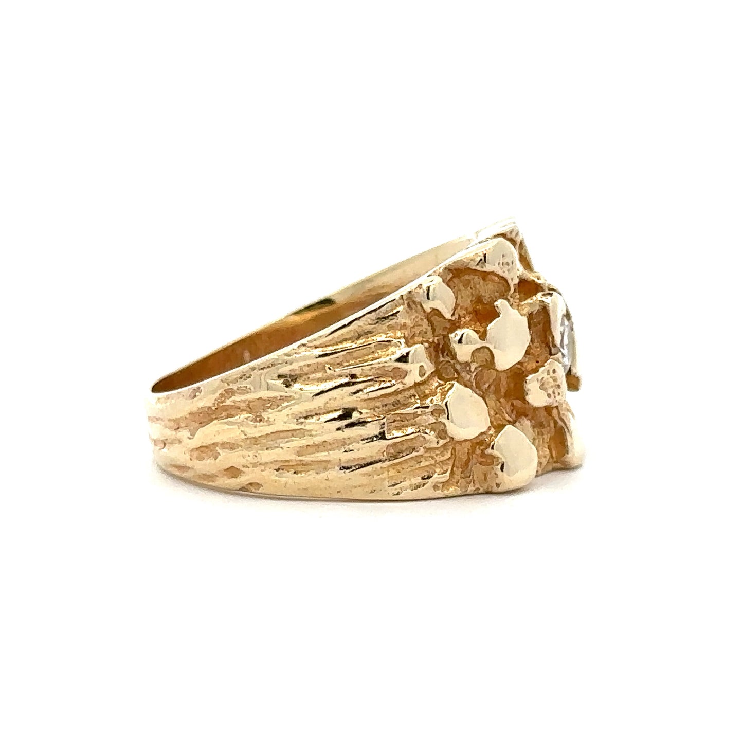 Diamond Nugget Ring in 14K Yellow Gold