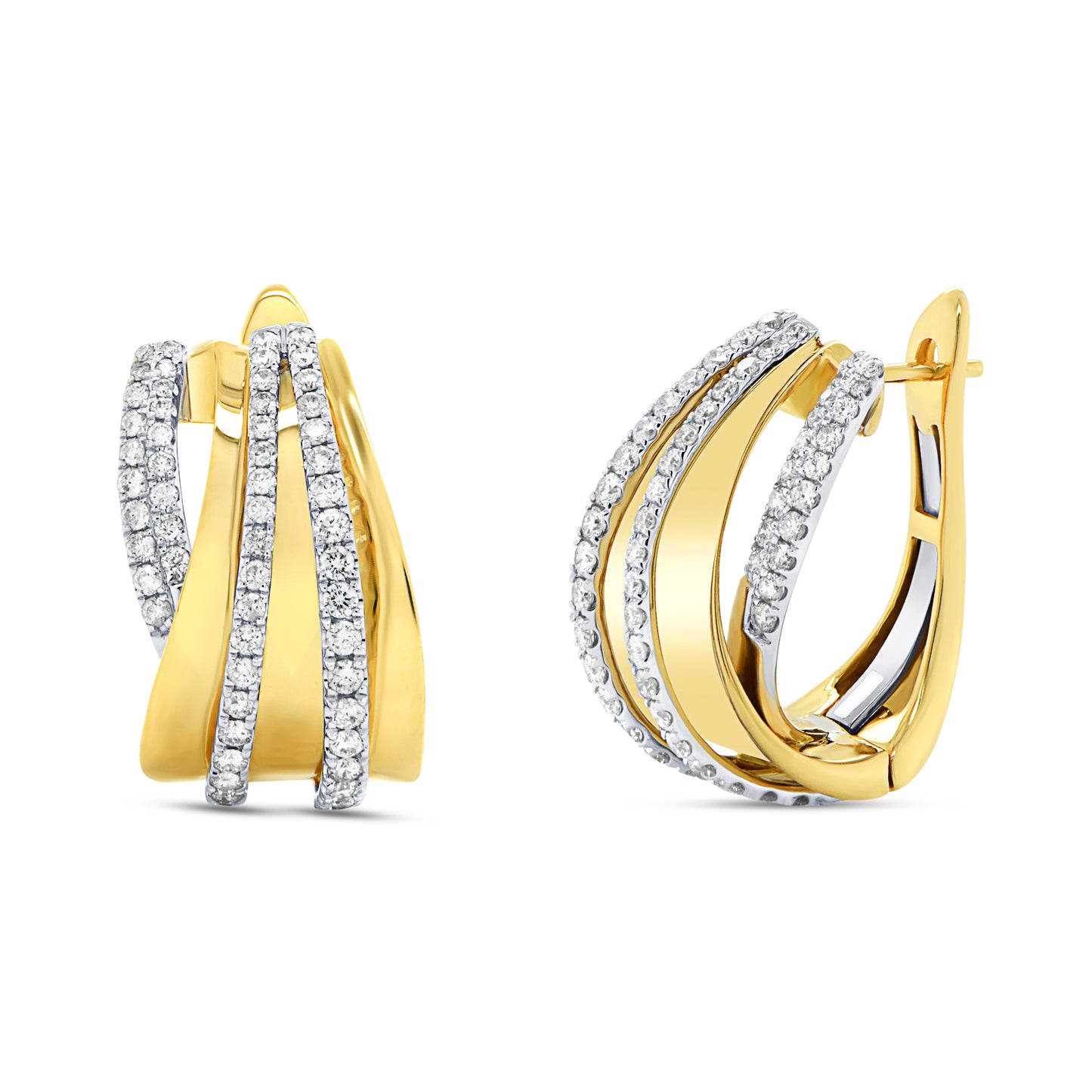 Image for Uneek Twist Earring 18K White Gold, 18K Yellow Gold ER4592