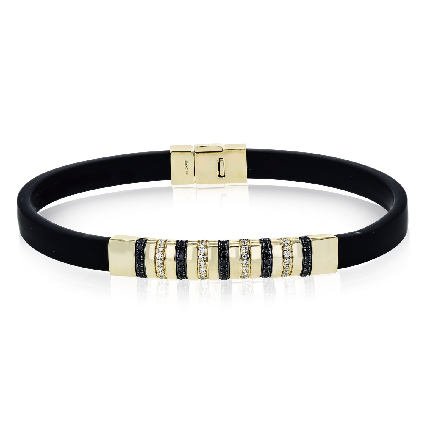 Men's Bracelet In 14k Gold With Diamonds