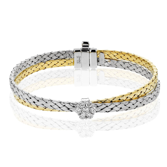 Bangle in 18k Gold with Diamonds