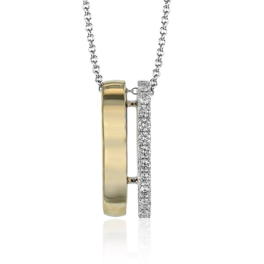 Pendant Necklace in 18k Gold with Diamonds