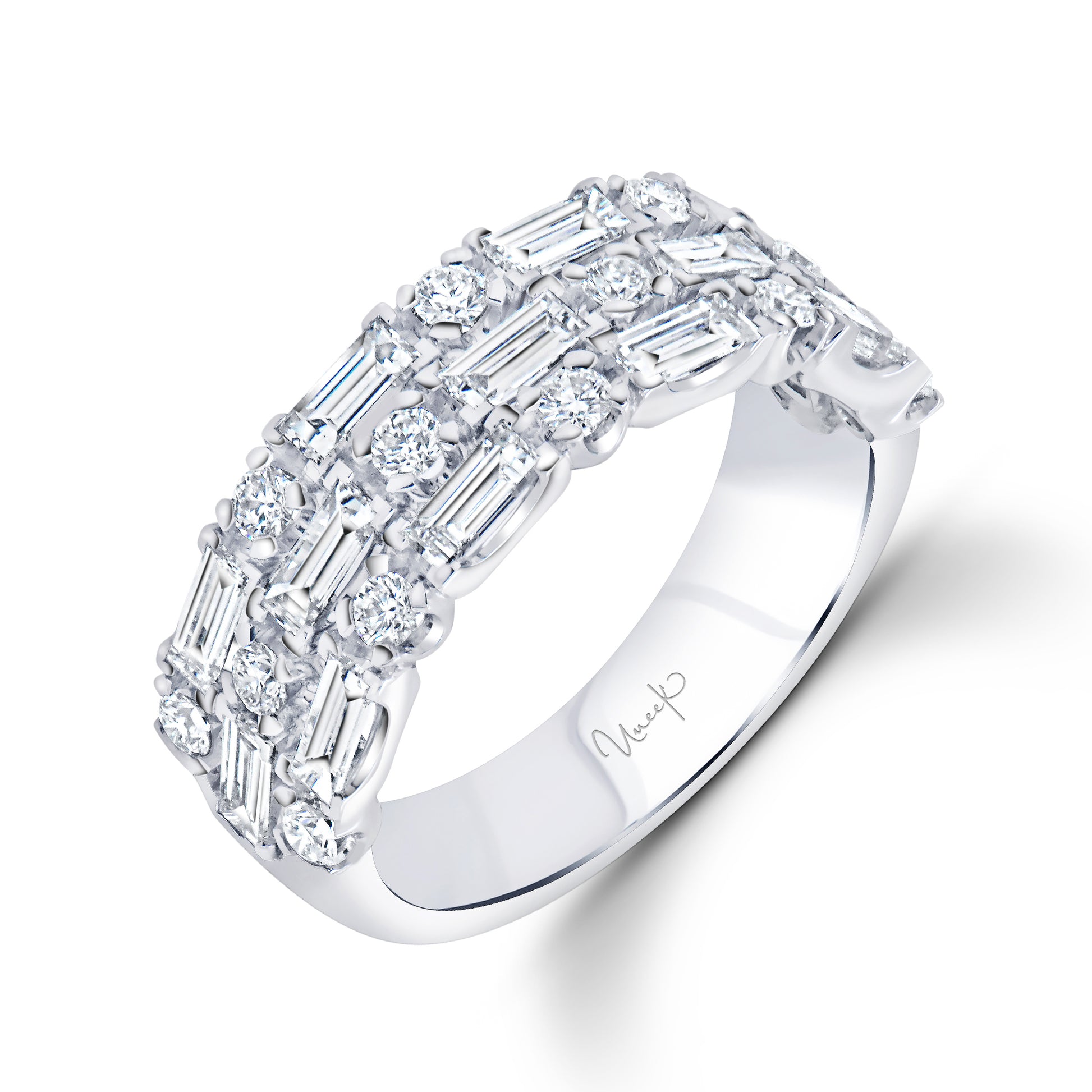 Image for Uneek 3-Row Ring 18K White Gold LVBE300