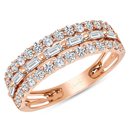 Image for Uneek 3-Row Ring 14K Rose Gold LVBW169R