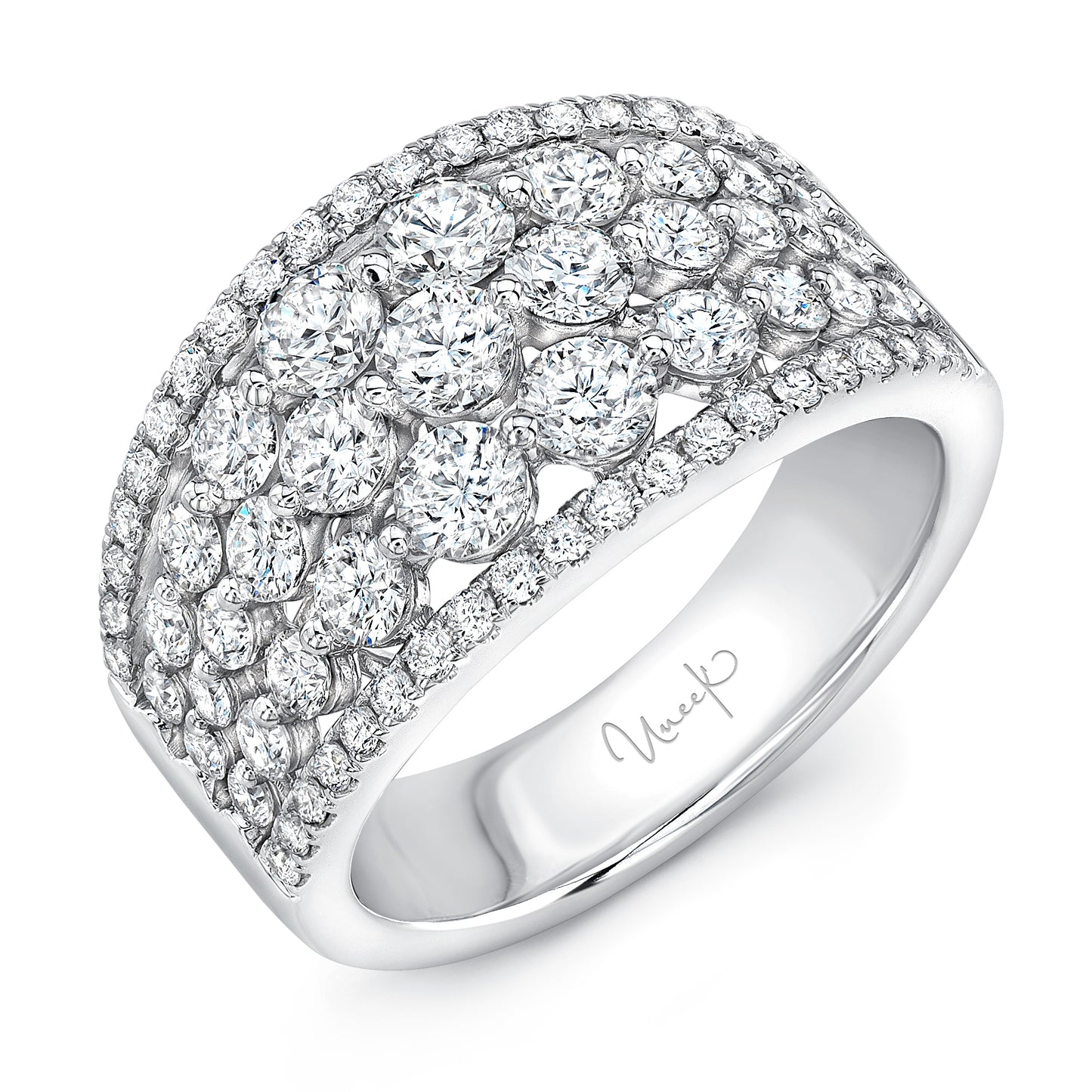 Image for Uneek 5-Row Ring 14K White Gold LVBW219W