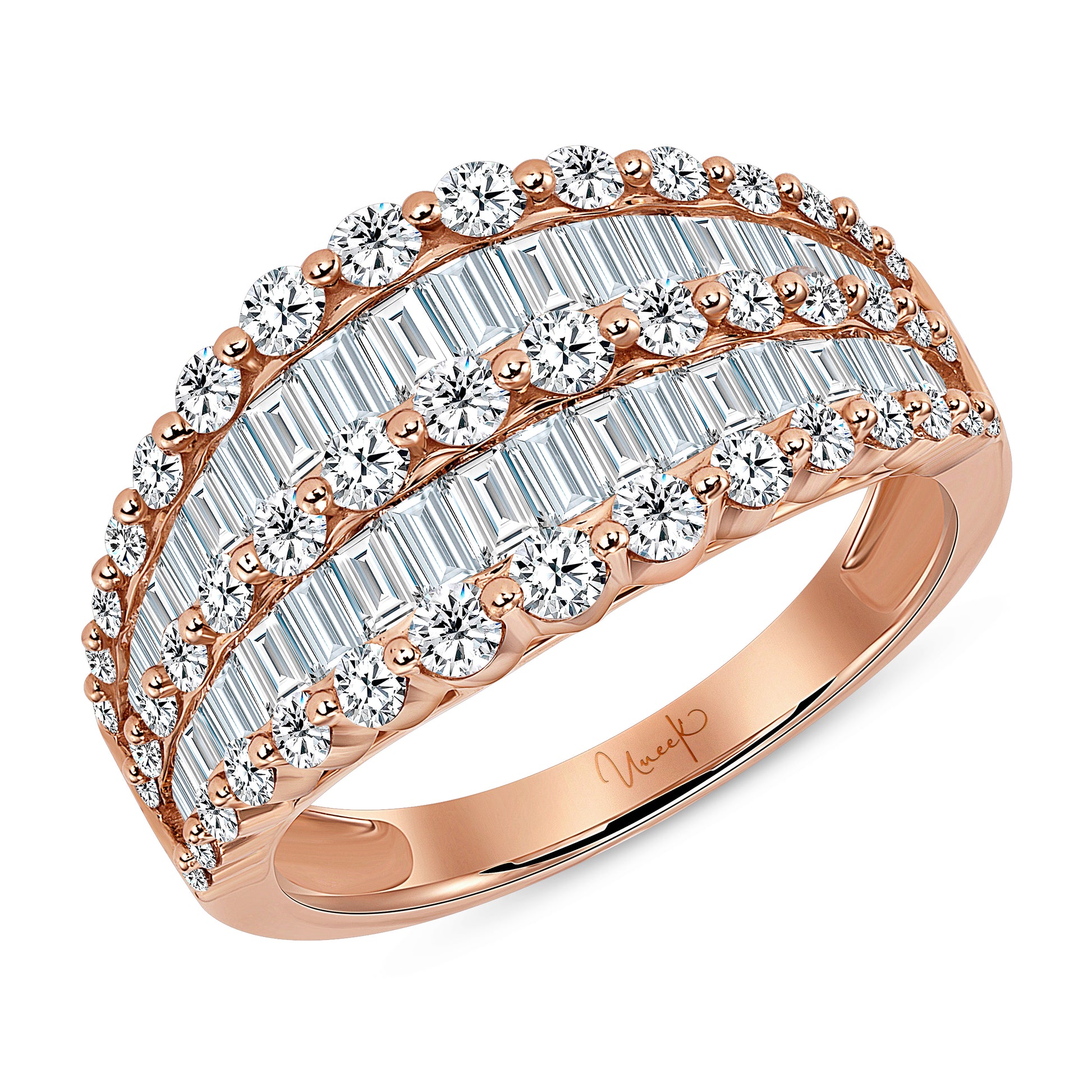 Image for Uneek Multi-Row Ring 14K Rose Gold LVBW604R