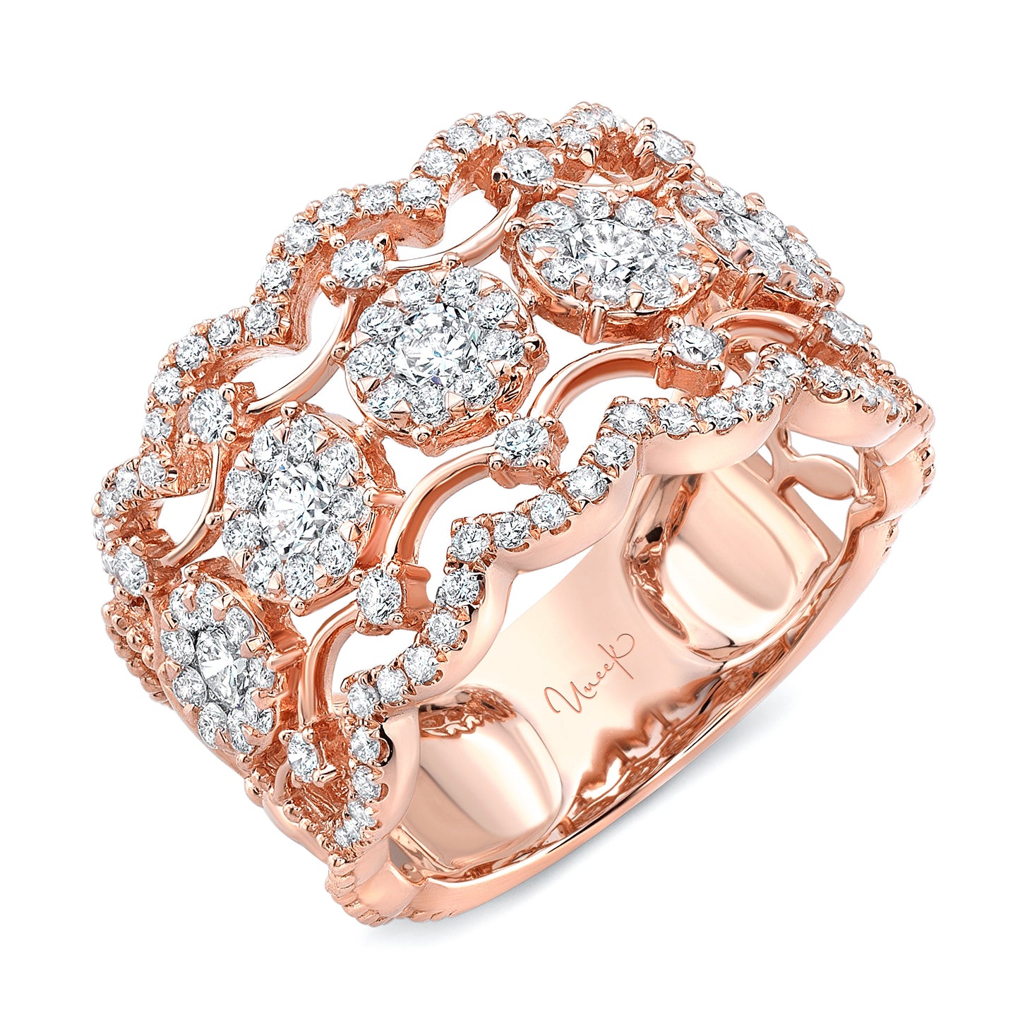 Image for Uneek Cluster Ring 14K Rose Gold LVBW618R