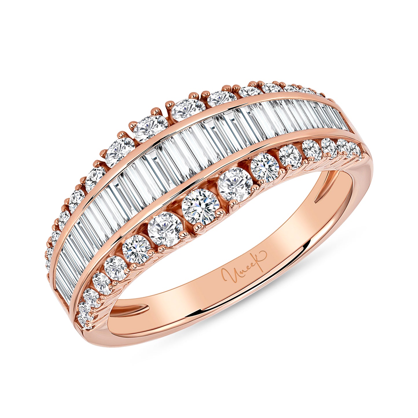 Image for Uneek 3-Row Ring 14K Rose Gold LVBW949R