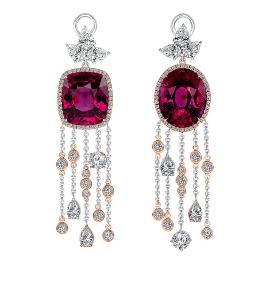 Image for Uneek Earring-Color 18K White Gold, 18K Rose Gold LVE942