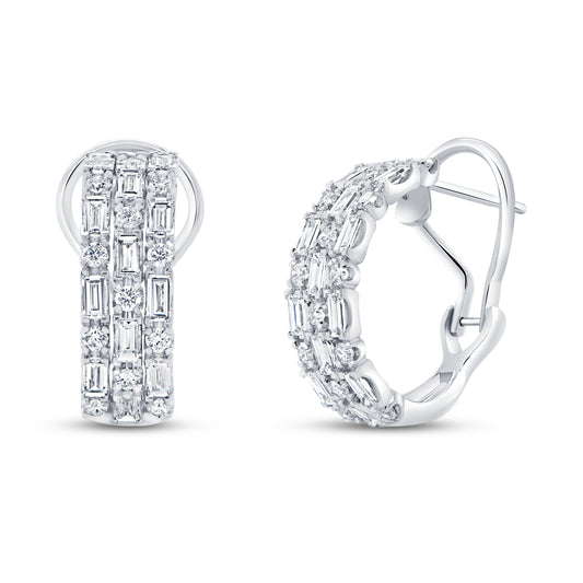 Image for Uneek 3-Row Earring 18K White Gold LVEE300