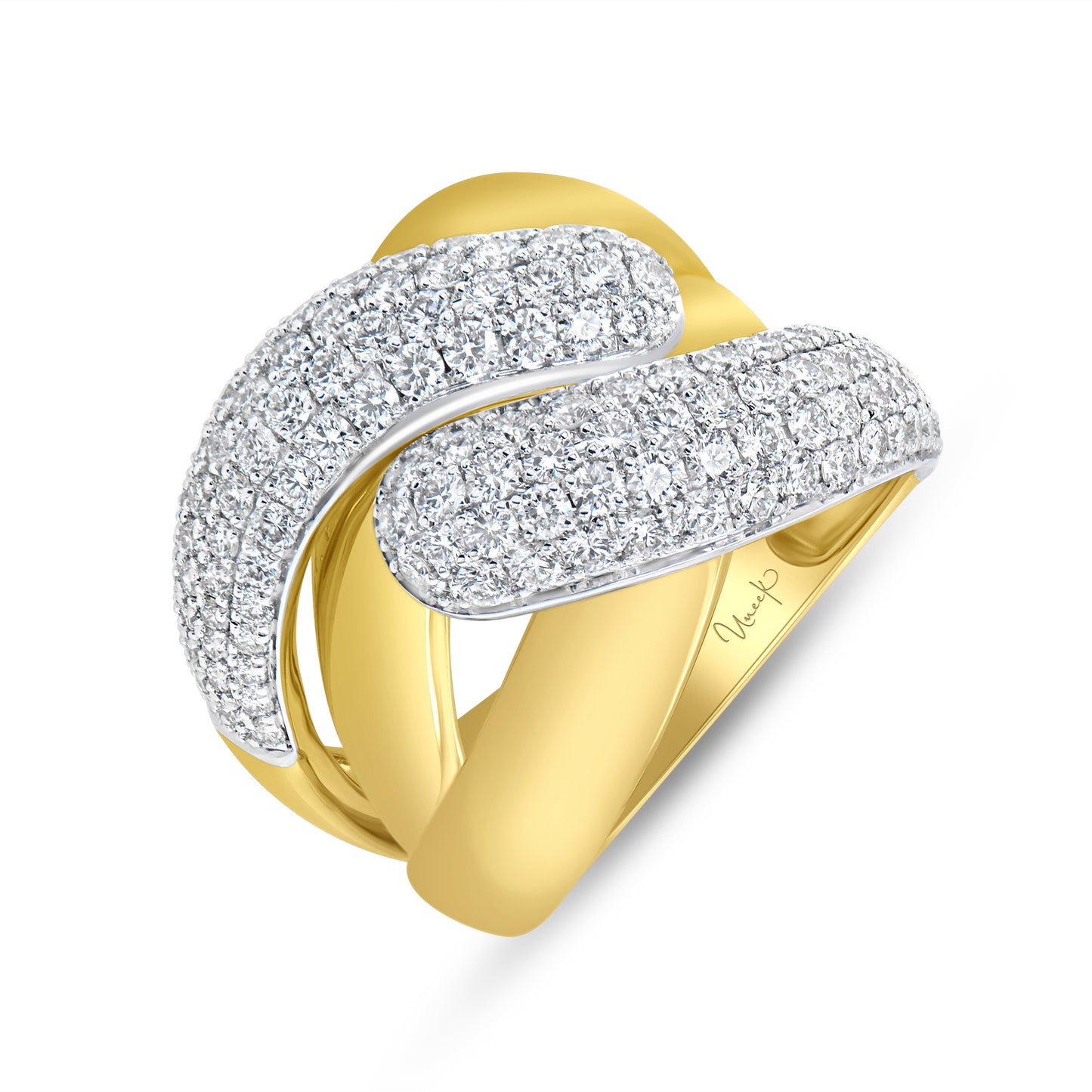 Image for Uneek Twist Ring 18K White Gold, 18K Yellow Gold R3638