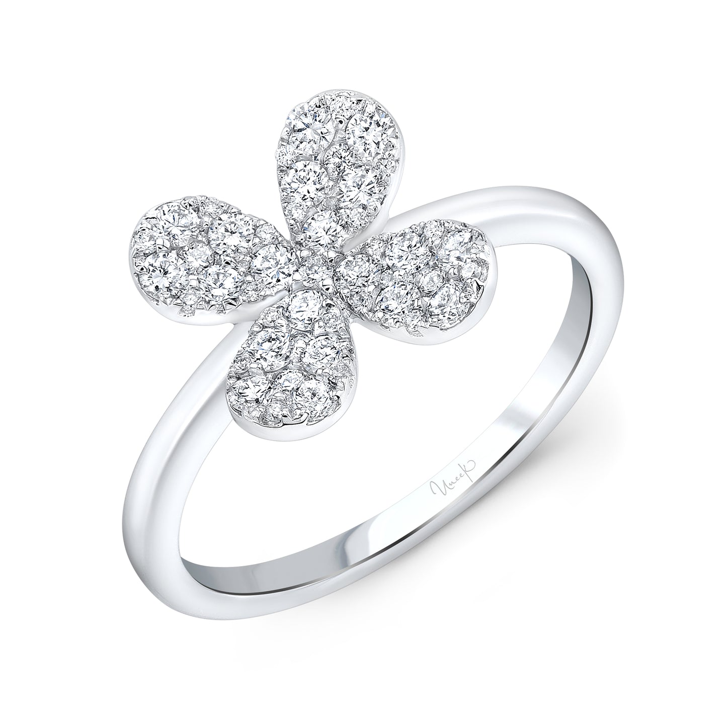 Image for Uneek Floral Ring 18K White Gold R4431PH