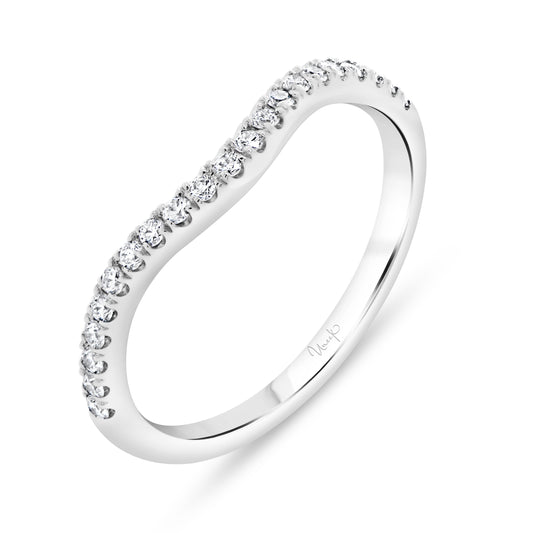 Image for Uneek Curved Ring 14K White Gold RB037U