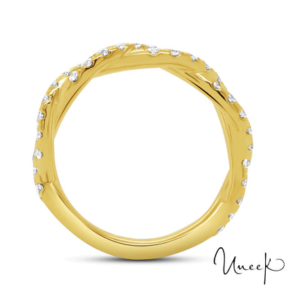 Uneek Twist Ring 18K Yellow Gold SWUS871BY