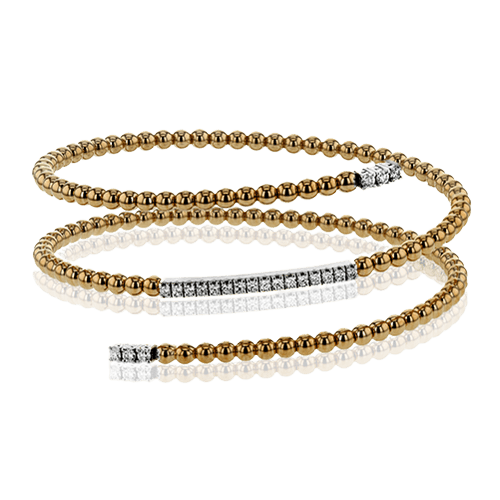 Bangle in 18k Gold with Diamonds - Simon G. Jewelry