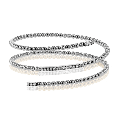 Bangle in 18k Gold with Diamonds - Simon G. Jewelry