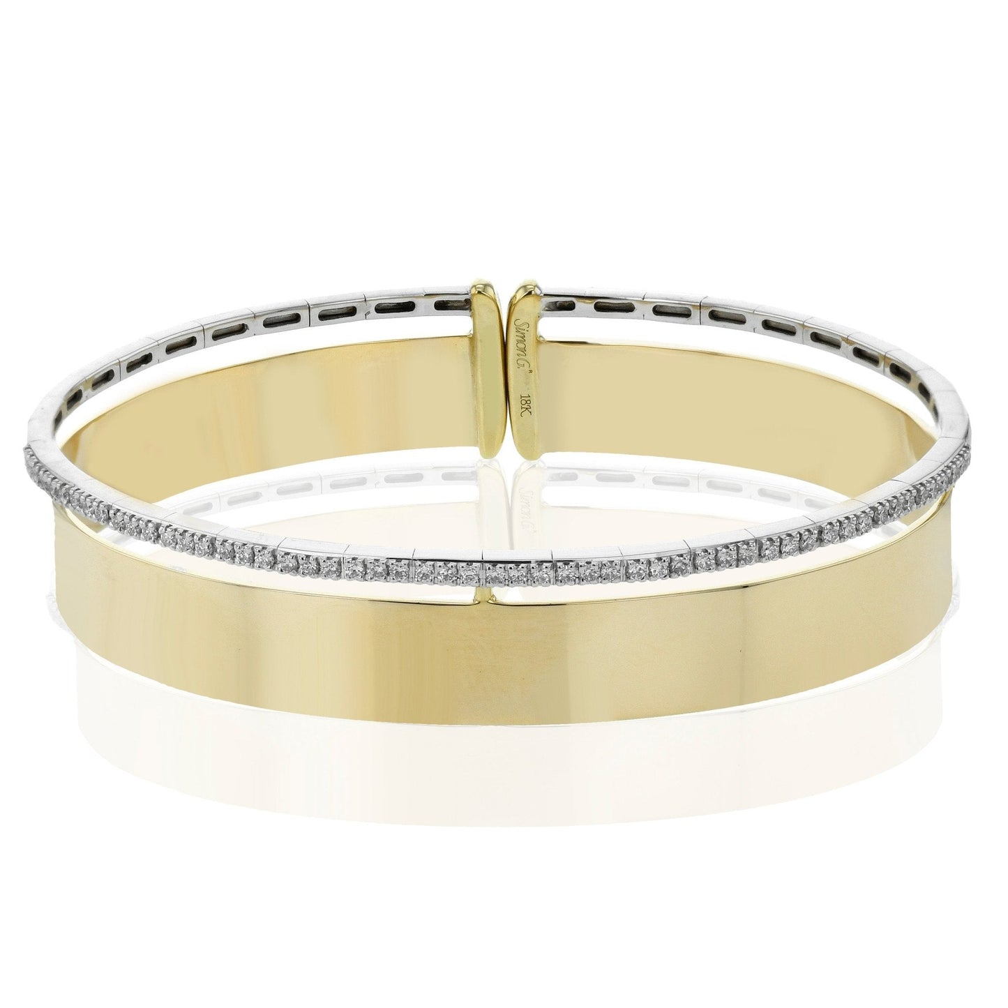 Bangle in 18k Gold with Diamonds - Simon G. Jewelry