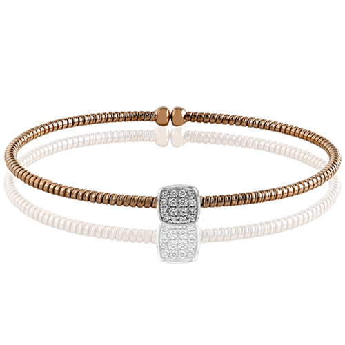 Bangle in 18K Gold with Diamonds - Simon G. Jewelry