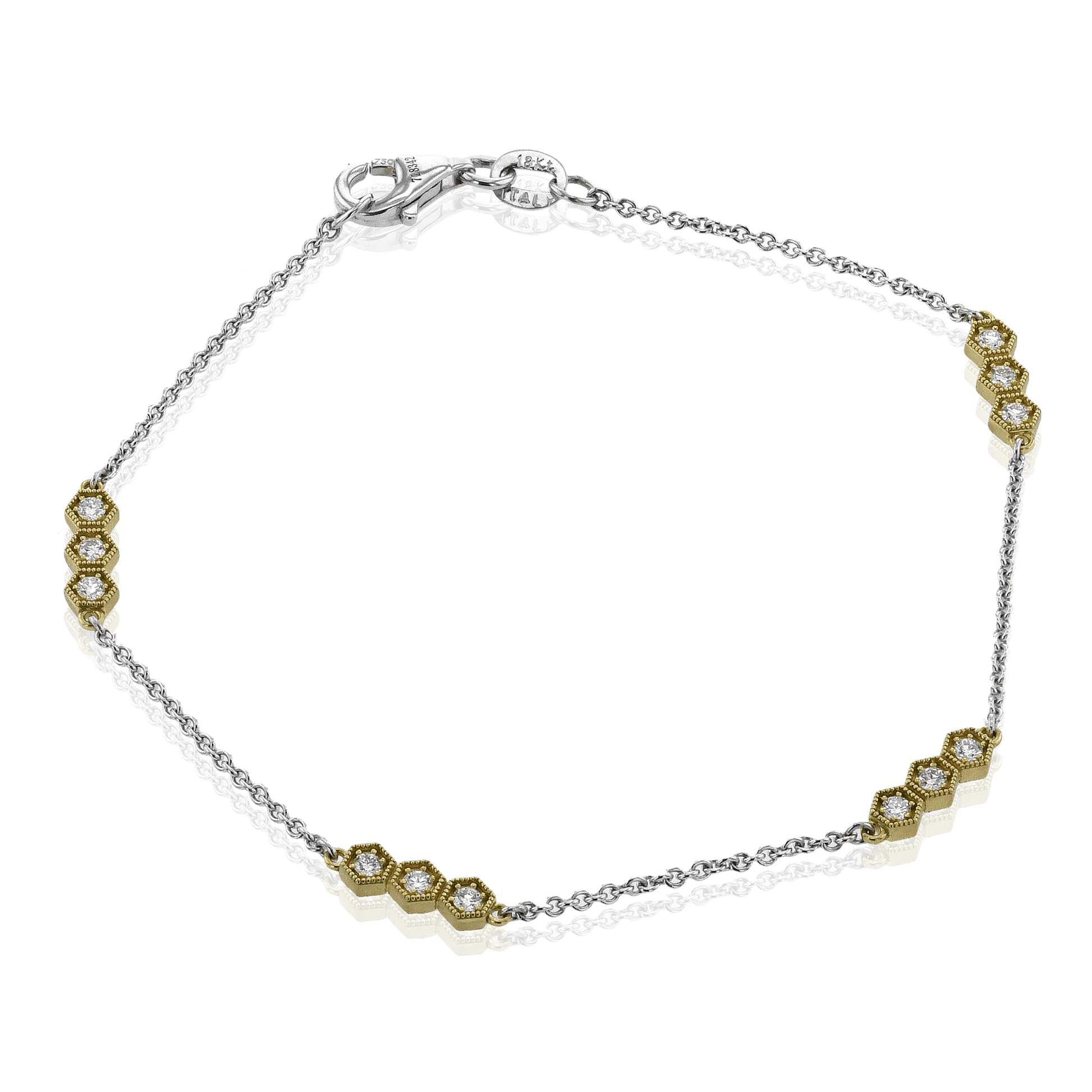 Bracelet in 18k Gold with Diamonds - Simon G. Jewelry