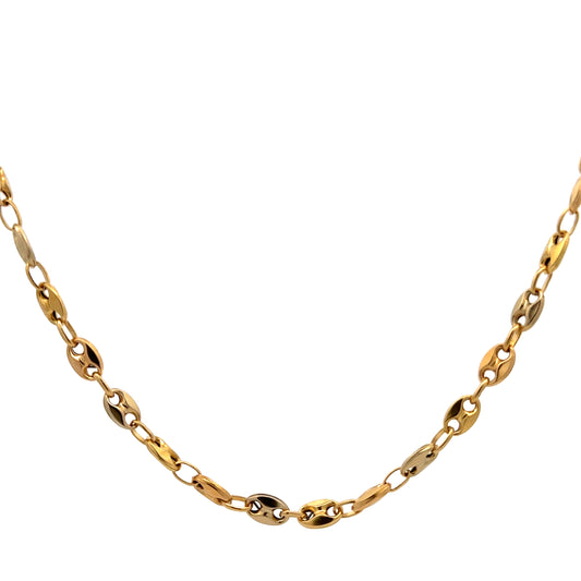 Puffed Anchor Chain in 18K Yellow Gold