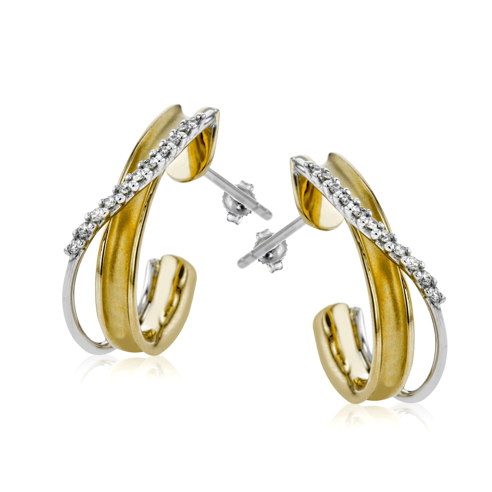 Clio Earrings in 18k Gold with Diamonds - Simon G. Jewelry