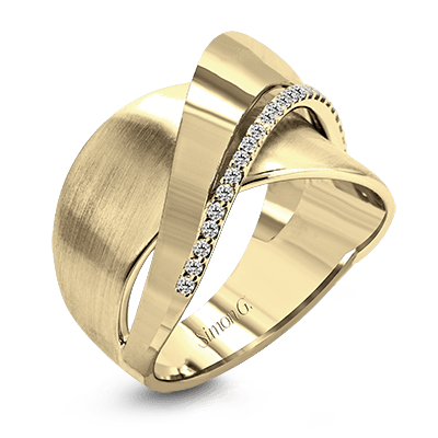 Clio Fashion Ring In 18k Gold With Diamonds - Simon G. Jewelry