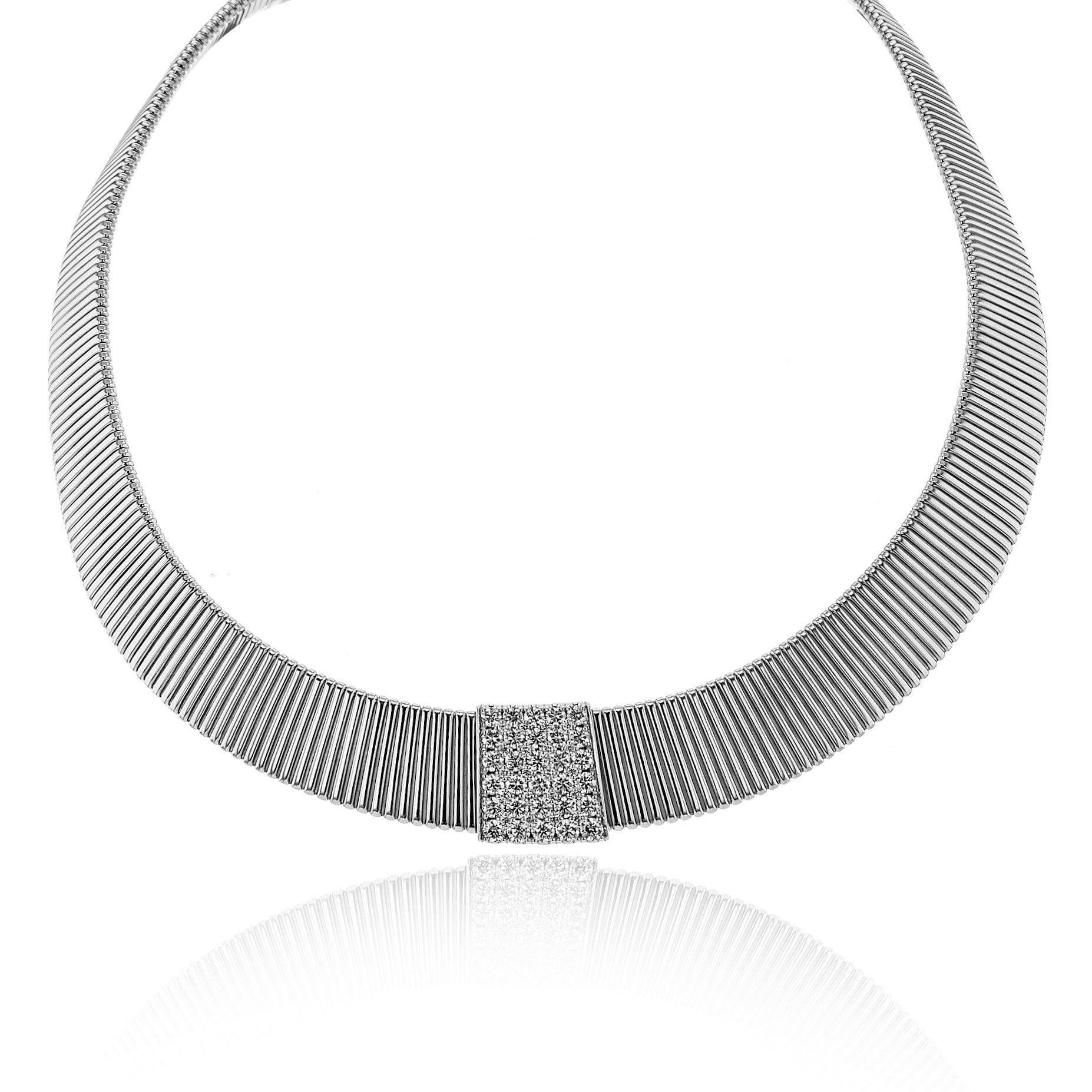 Collar Necklace in 18k Gold with Diamonds - Simon G. Jewelry