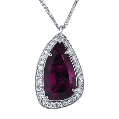 Color Pendant in 18k Gold with Diamonds - Simon G. Jewelry