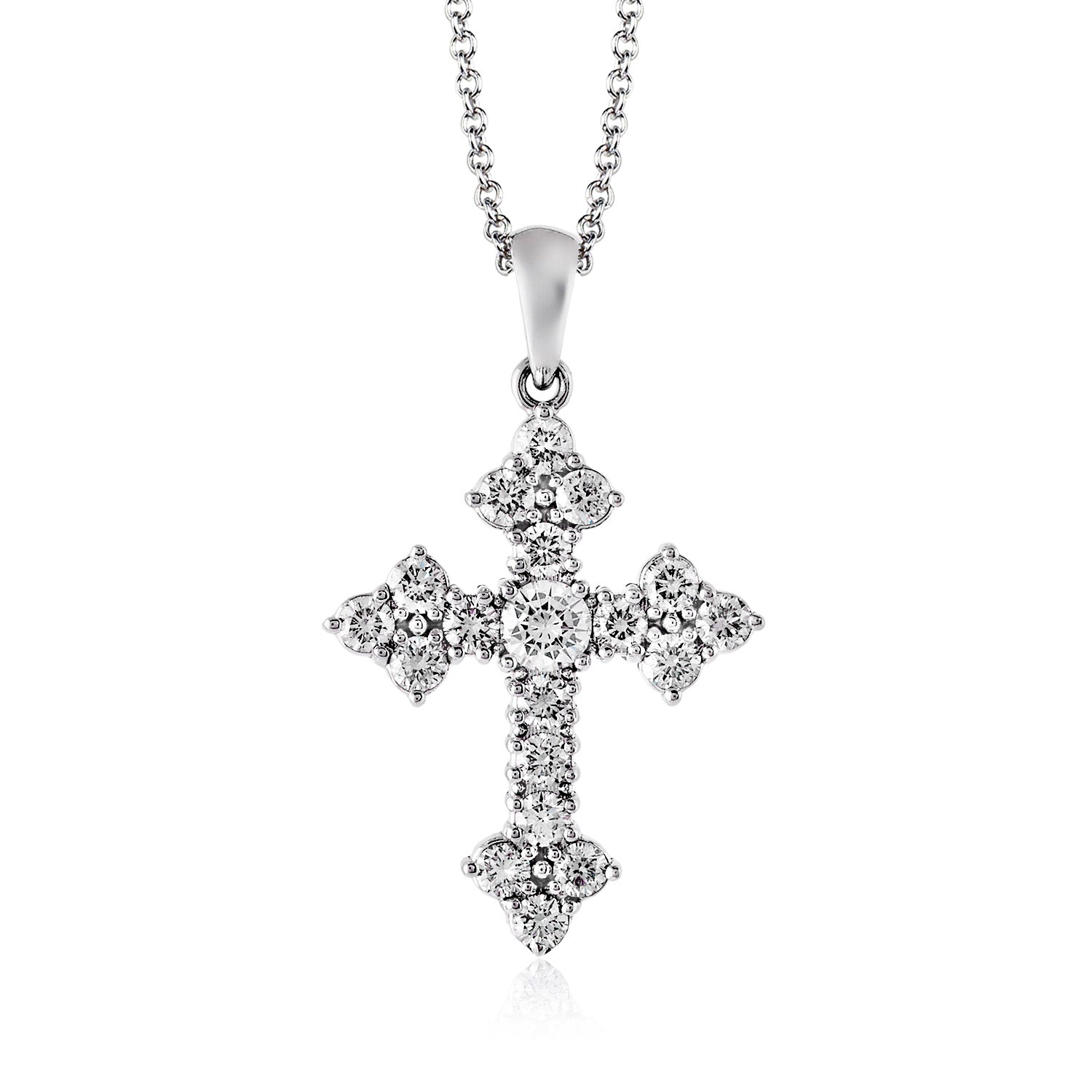 Cross Pendant in 18k Gold with Diamonds - Simon G. Jewelry