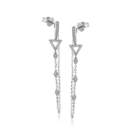 Drop Earrings in 18k Gold with Diamonds - Simon G. Jewelry