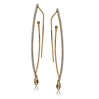 Drop Earrings in 18k Gold with Diamonds - Simon G. Jewelry