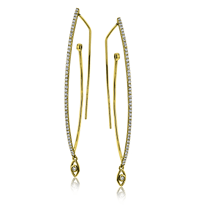 Drop Earrings in 18k Gold with Diamonds - Simon G. Jewelry