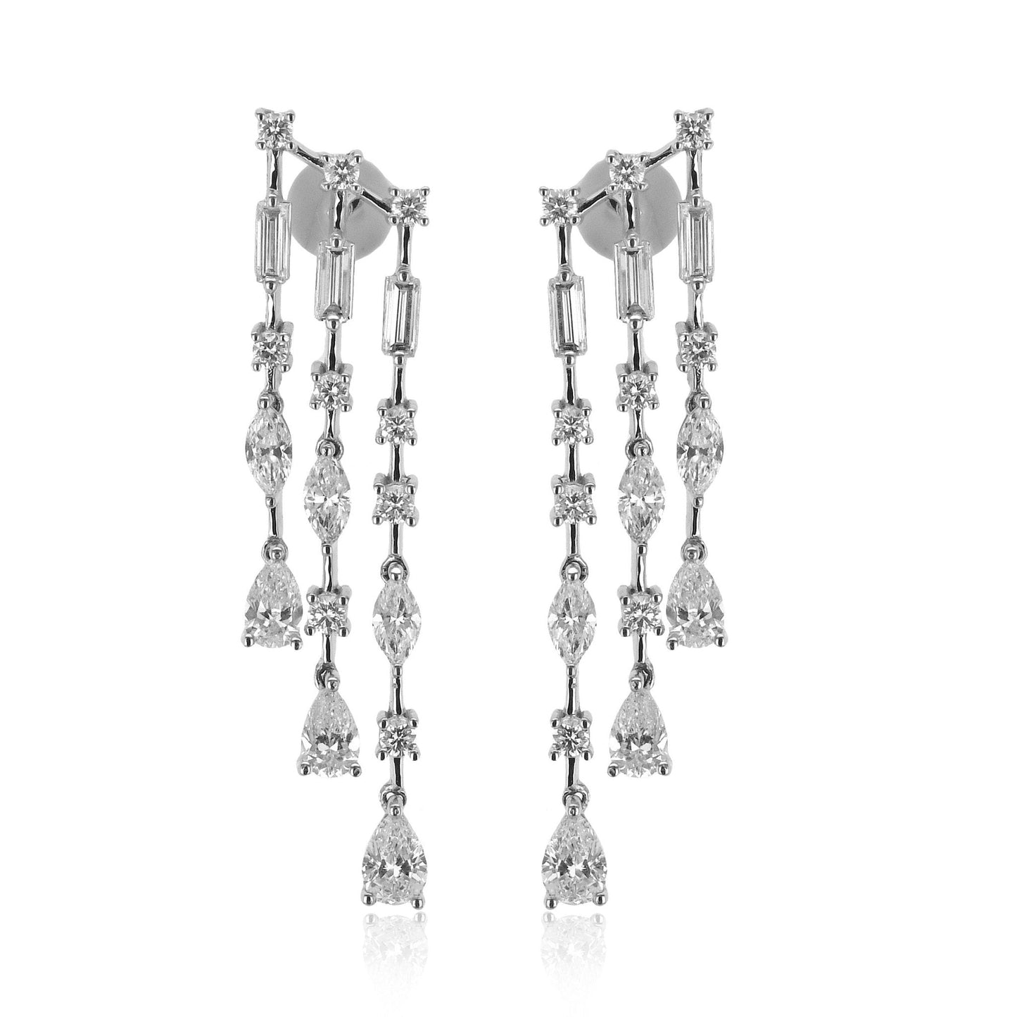 Drop Earrings in 18k Gold with Diamonds - Simon G. Jewelry