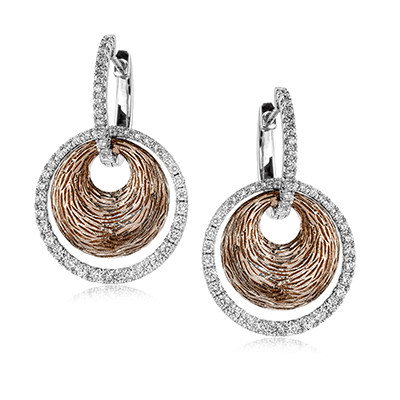 Earring in 18k Gold with Diamonds - Simon G. Jewelry