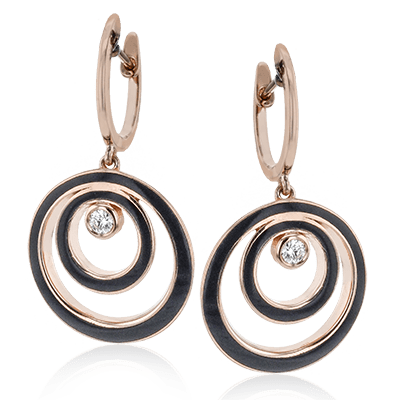 Earrings in 18k Gold with Diamonds - Simon G. Jewelry