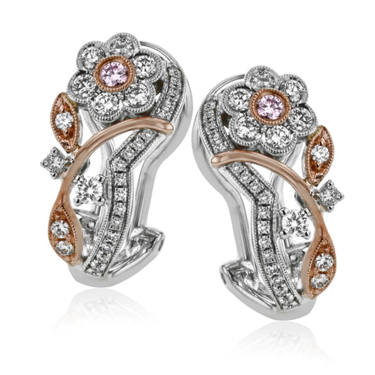 Earrings in 18k Gold with Diamonds - Simon G. Jewelry