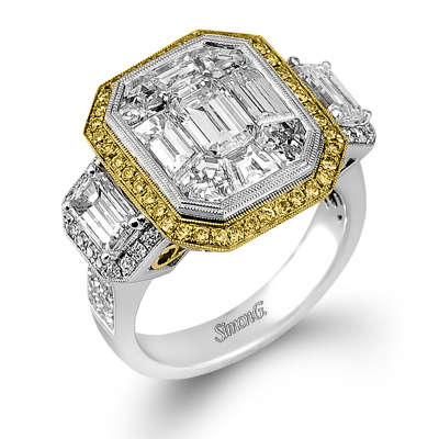 Engagement Ring in 18k Gold with Diamonds - Simon G. Jewelry