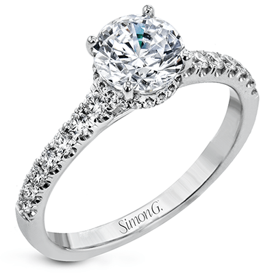 Engagement Ring in 18k Gold with Diamonds - Simon G. Jewelry