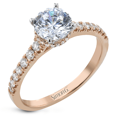 Engagement Ring in 18k Gold with Diamonds - Simon G. Jewelry