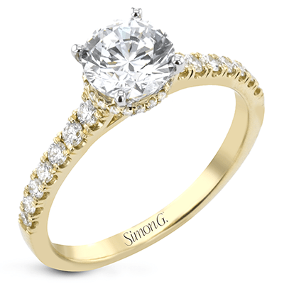 Engagement Ring in 18k Gold with Diamonds - Simon G. Jewelry