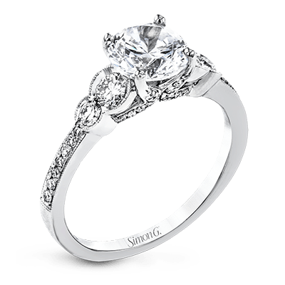 Engagement Ring in 18k Gold with Diamonds - Simon G. Jewelry