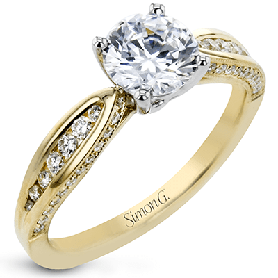 Engagement Ring in 18k Gold with Diamonds - Simon G. Jewelry