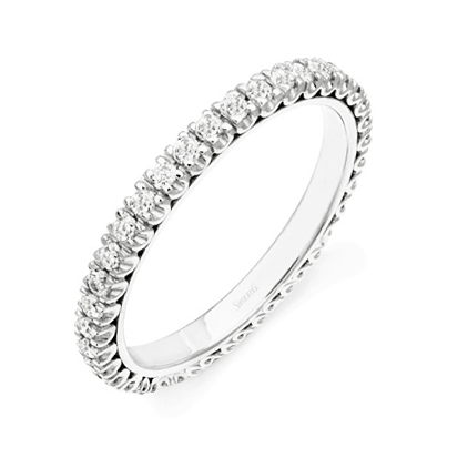 Eternity Anniversary Ring In 18k Gold With Diamonds - Simon G. Jewelry