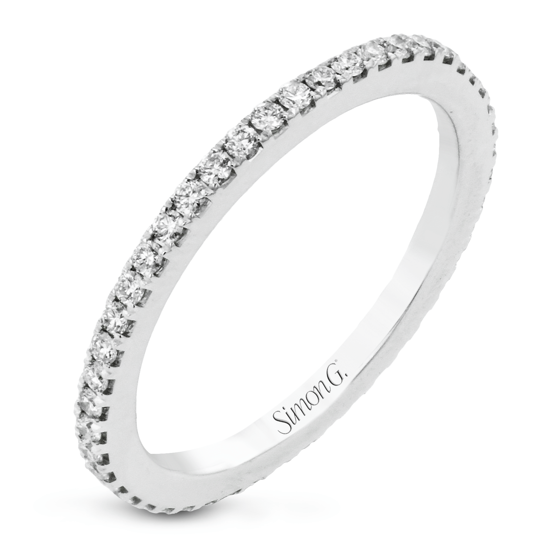 Eternity Wedding Band in 18k Gold with Diamonds - Simon G. Jewelry