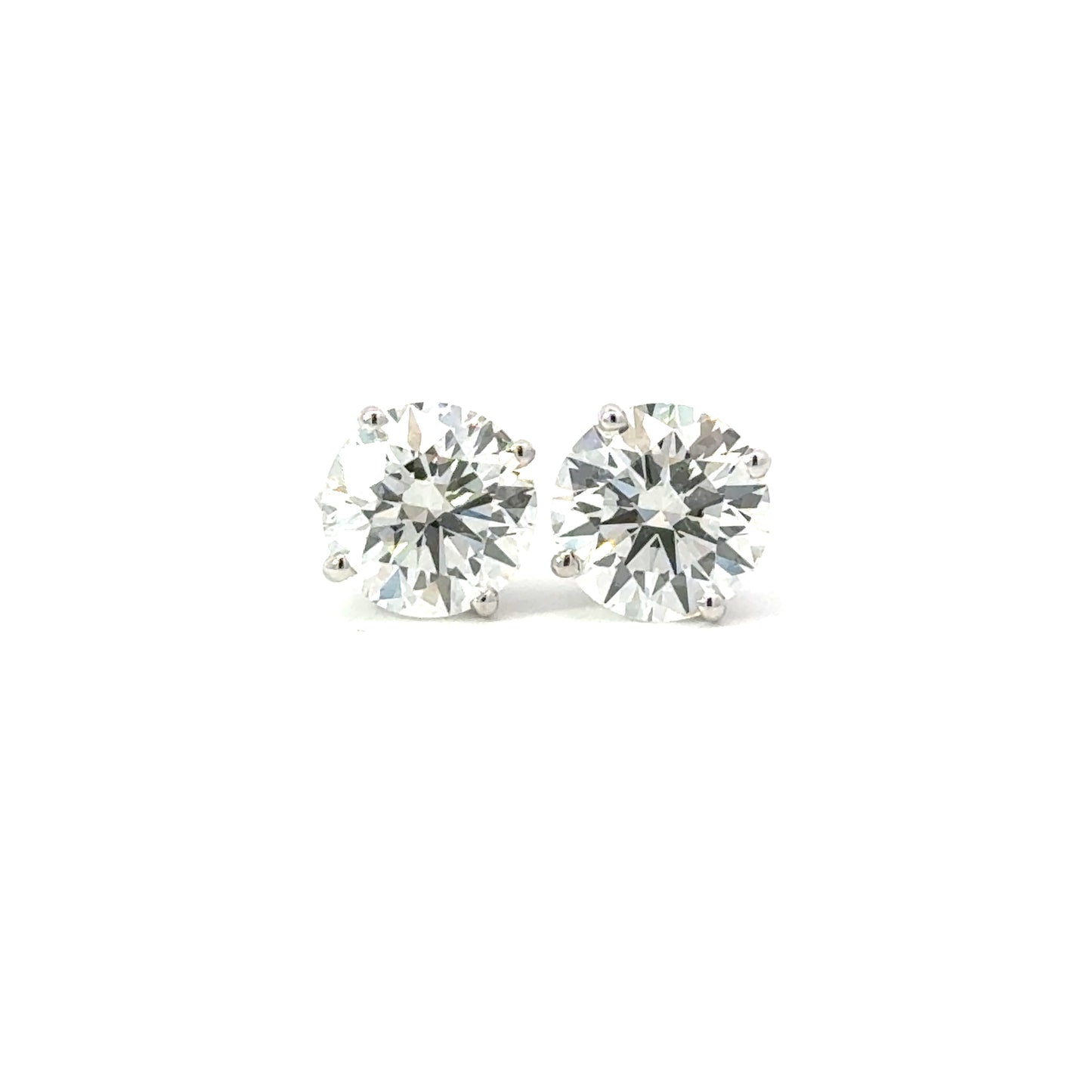 14K White Gold Diamond Earrings (3.04 CTW)