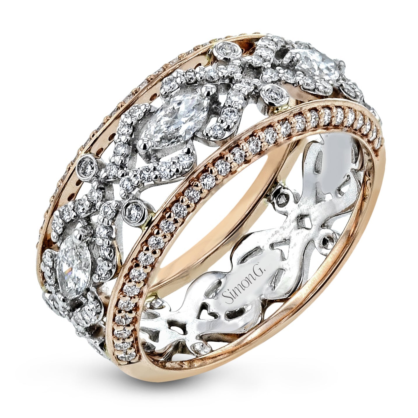 Fashion Ring in 18k Gold with Diamonds