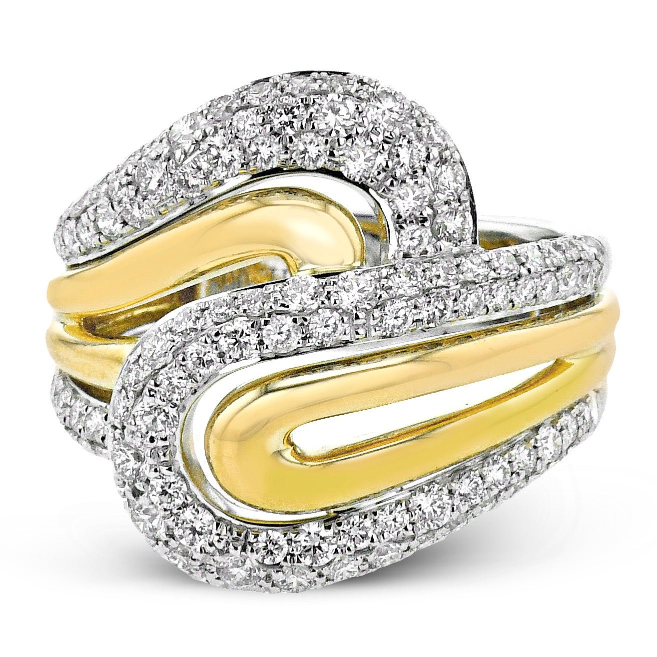 Fashion Ring in 18k Gold with Diamonds