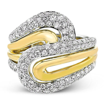 Fashion Ring in 18k Gold with Diamonds