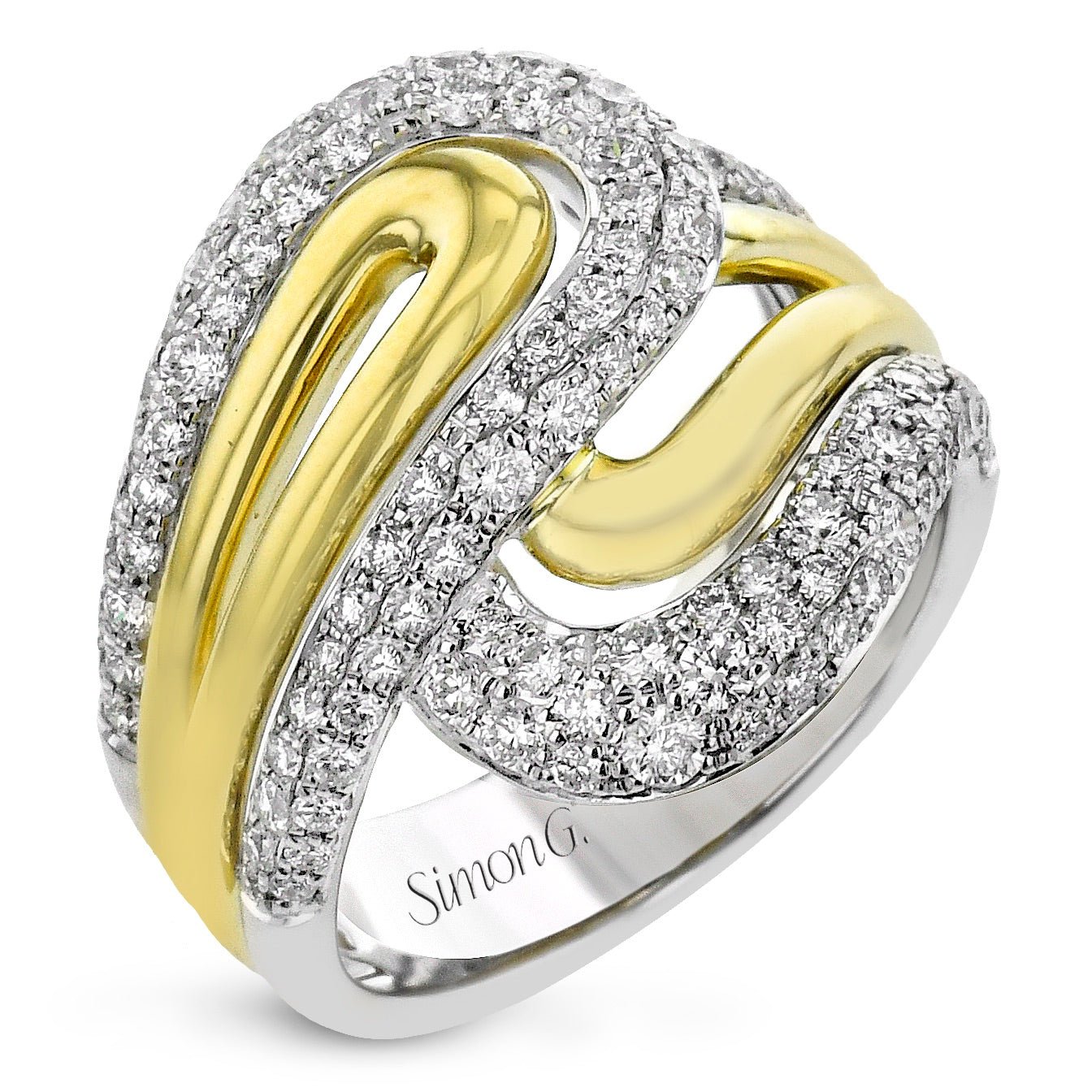 Fashion Ring in 18k Gold with Diamonds