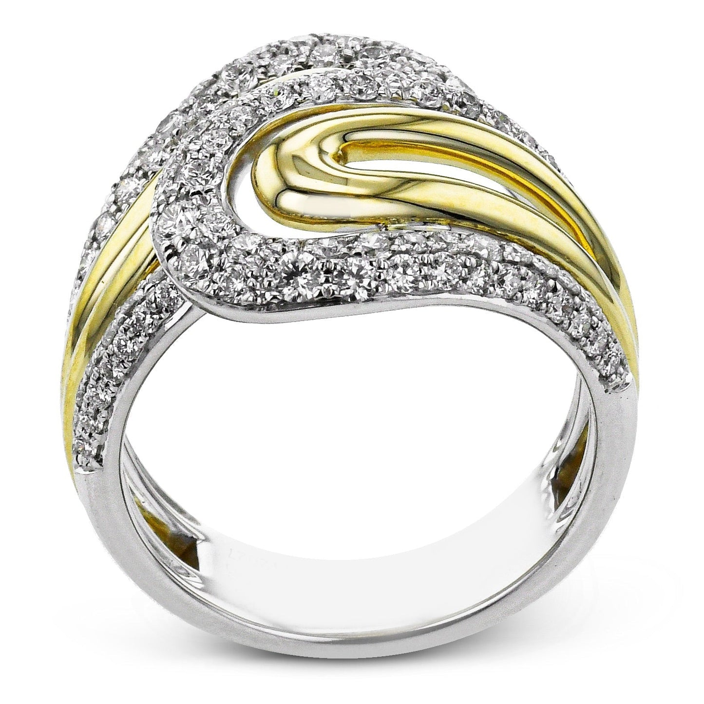 Fashion Ring in 18k Gold with Diamonds